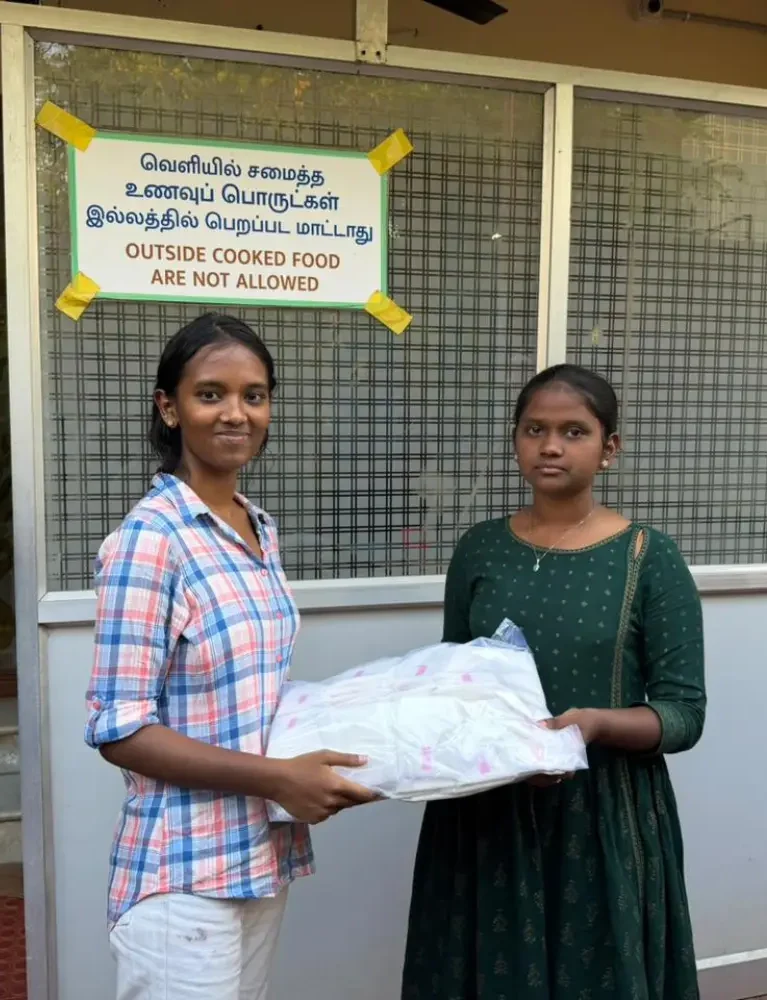 OrgoEarth donation initiative provided menstrual hygiene support, distributing sanitary pads to promote dignity, health, community well-being.